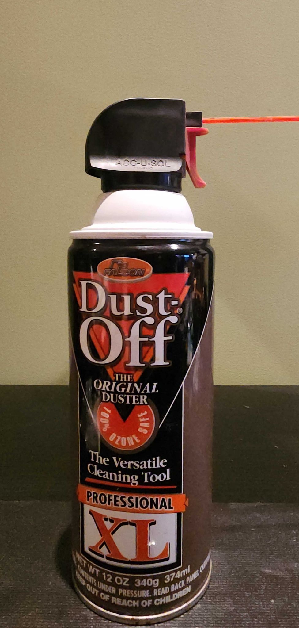 A can of compressed air