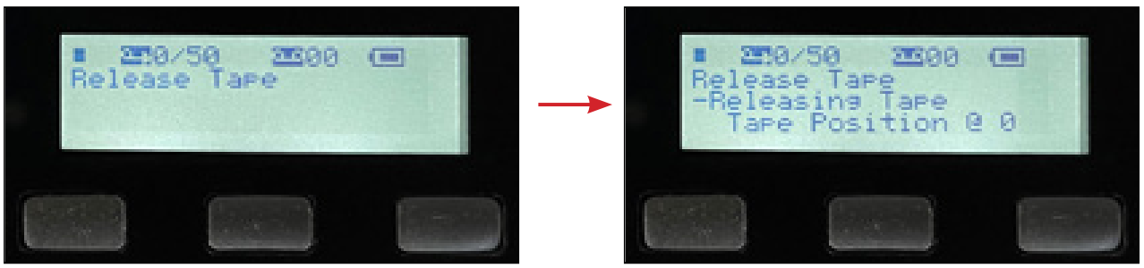 Module LCD: Release Tape / Releasing Tape, Tape Position @ 0