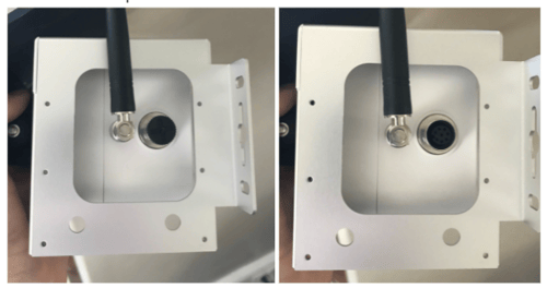 Module cable connected to the Node-S body port