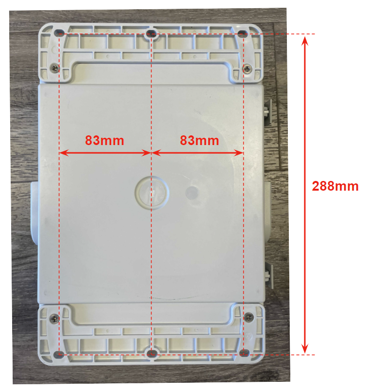 Module mounting-interface dimensions (rear)