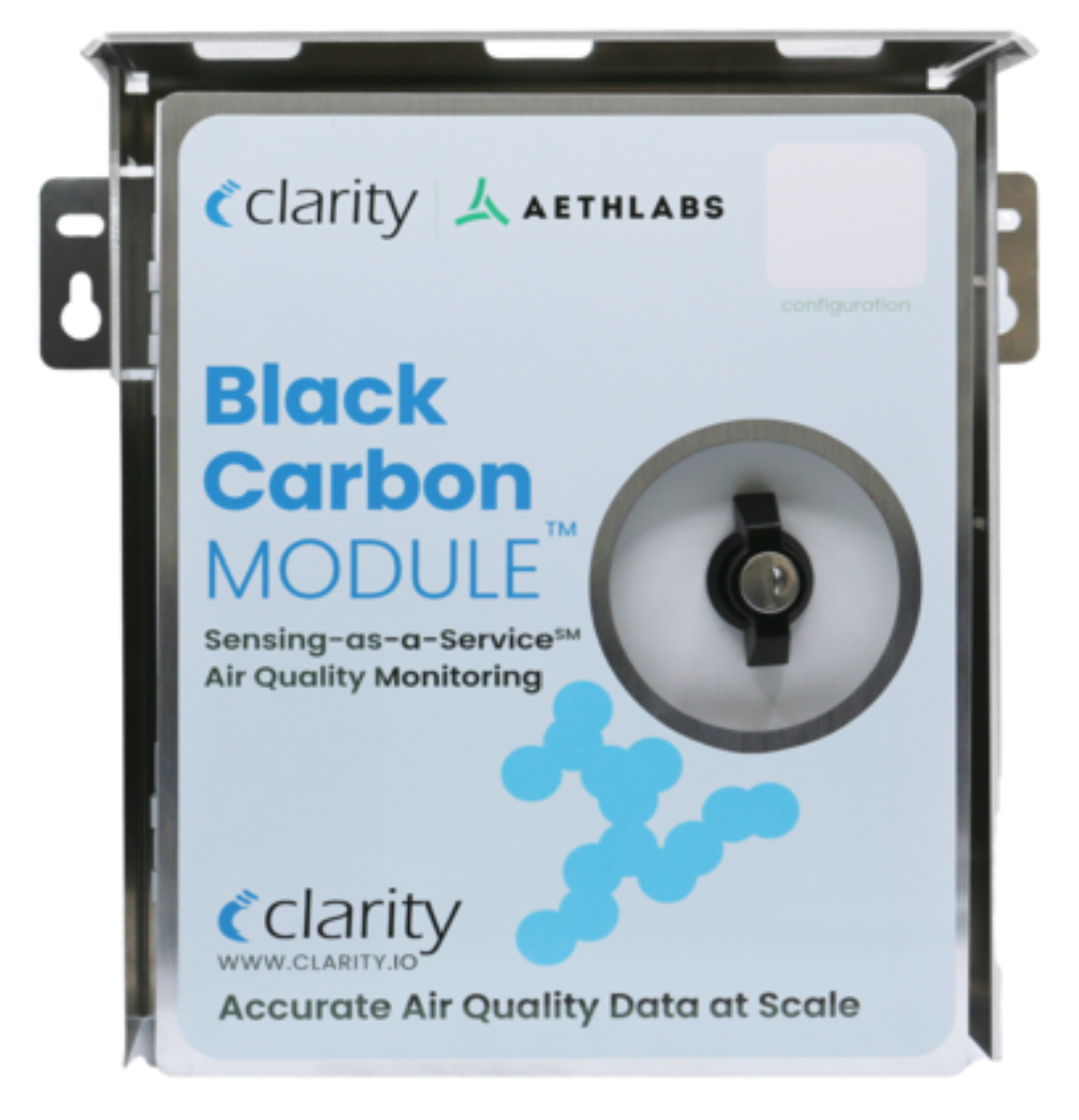 Black Carbon Module front, with sun shield and mounting bracket